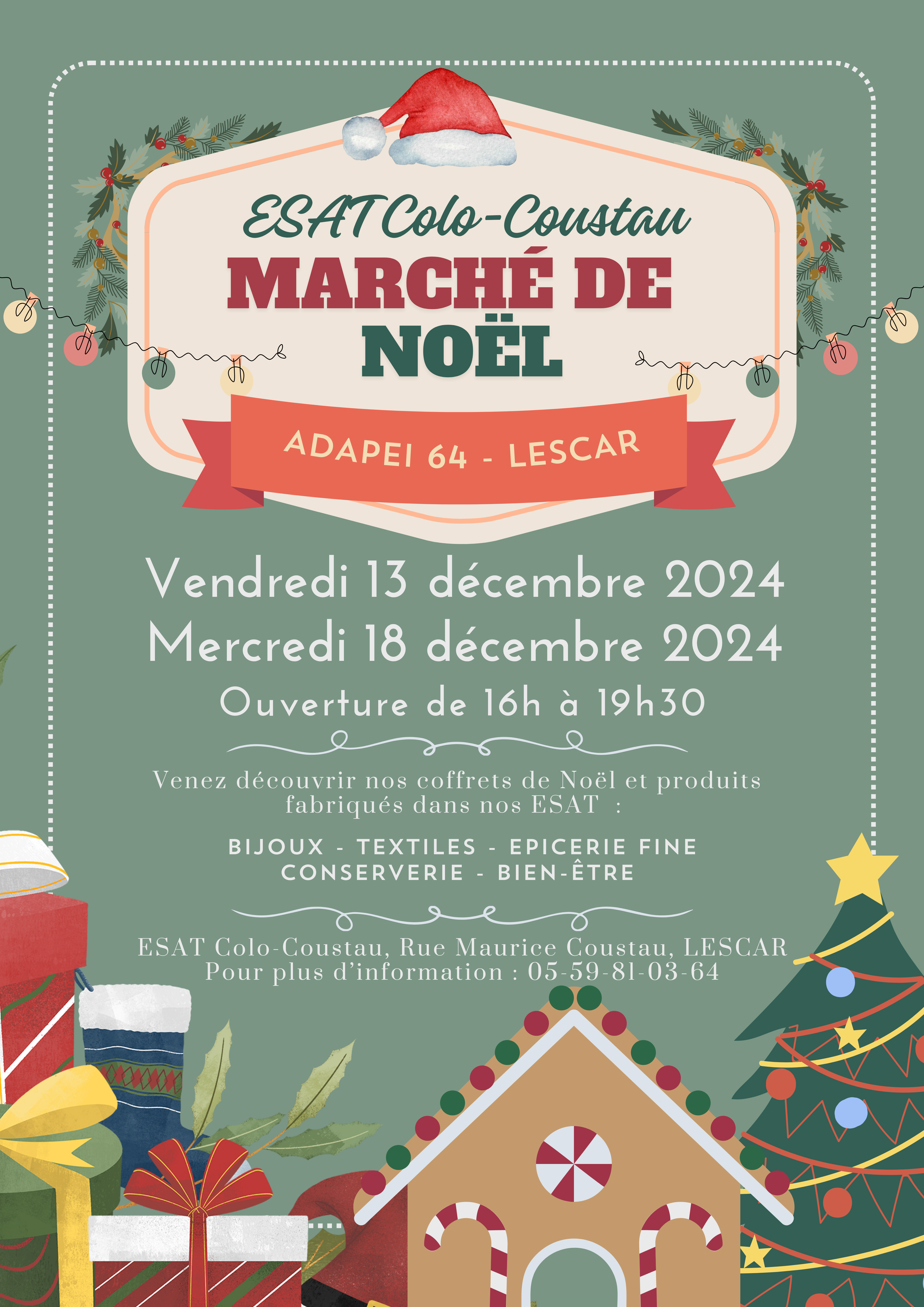 Marché de Noël à l’ESAT Colo-Coustau